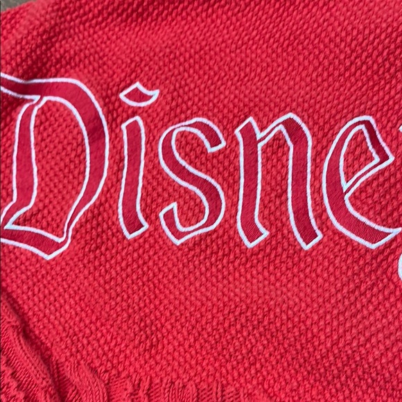Disney 2023 Holiday Red Cable Knit Sweater Spirit Jersey with Disneyland Logo - Picture 6 of 8